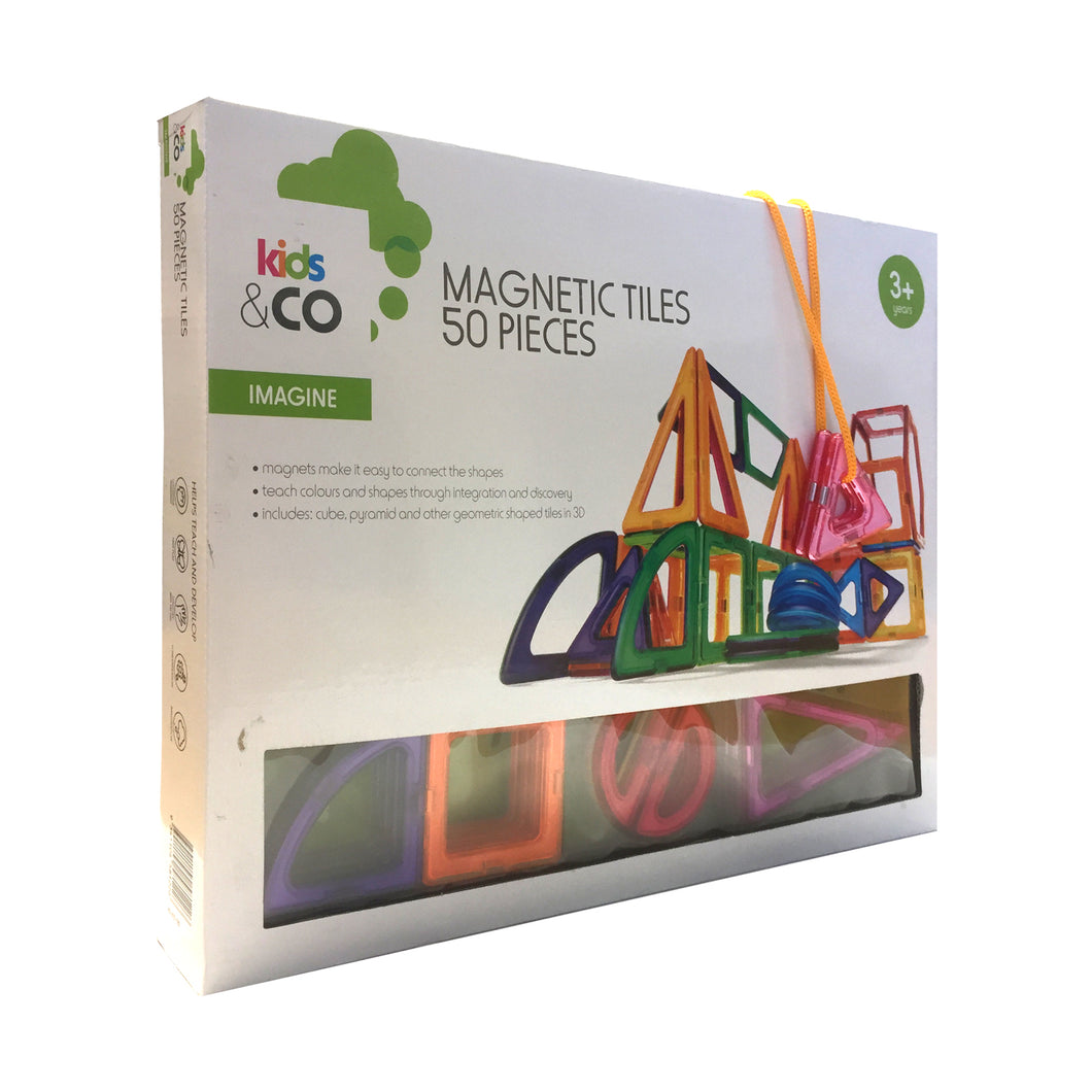 Kids & Co. Magnetic Tiles 50 Pieces (T50)