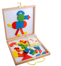 Load image into Gallery viewer, 42 pieces Colorful Wooden Magnetic Puzzle Blocks (T8029)