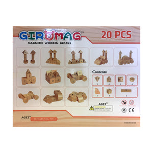 Giromag 20 Piece Magnetic Wooden Blocks (T8500)
